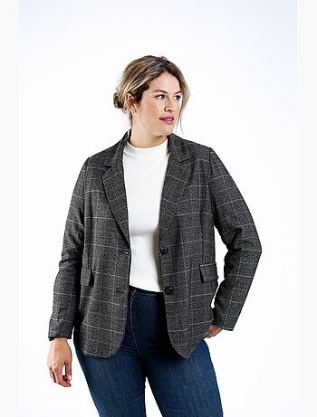 Blazer imprimé carreaux PAPRIKA