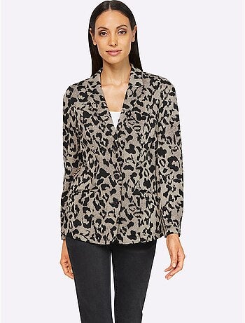 Blazer Jacquard Joli Jacquard à L'aspect Animal - Taille Standard - helline