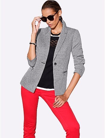 Blazer Jacquard Qualité Jacquard Bicolore - Taille Standard - helline