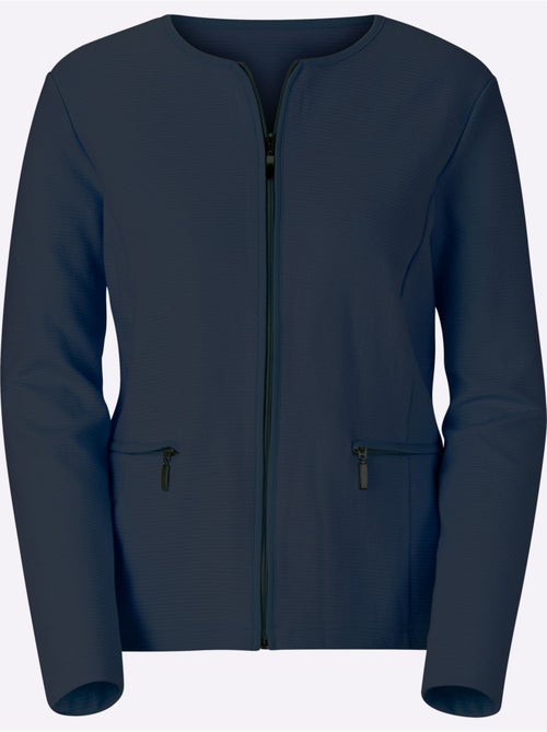 Blazer léger à encolure ronde avec poches à glissière - taille standard - witt - Kiabi Blazer léger à encolure ronde avec poches à glissière - taille standard - witt - Kiabi