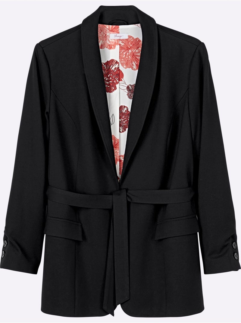 Blazer Léger Ourlet Arrondi - Taille Standard - Sheego Noir - Kiabi
