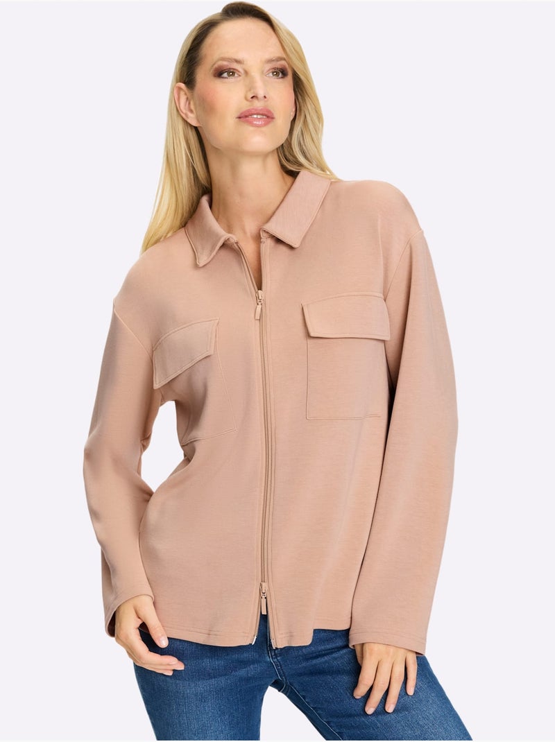 Blazer Léger Poches Poitrine Plaquées - Taille Standard - Helline Beige - Kiabi