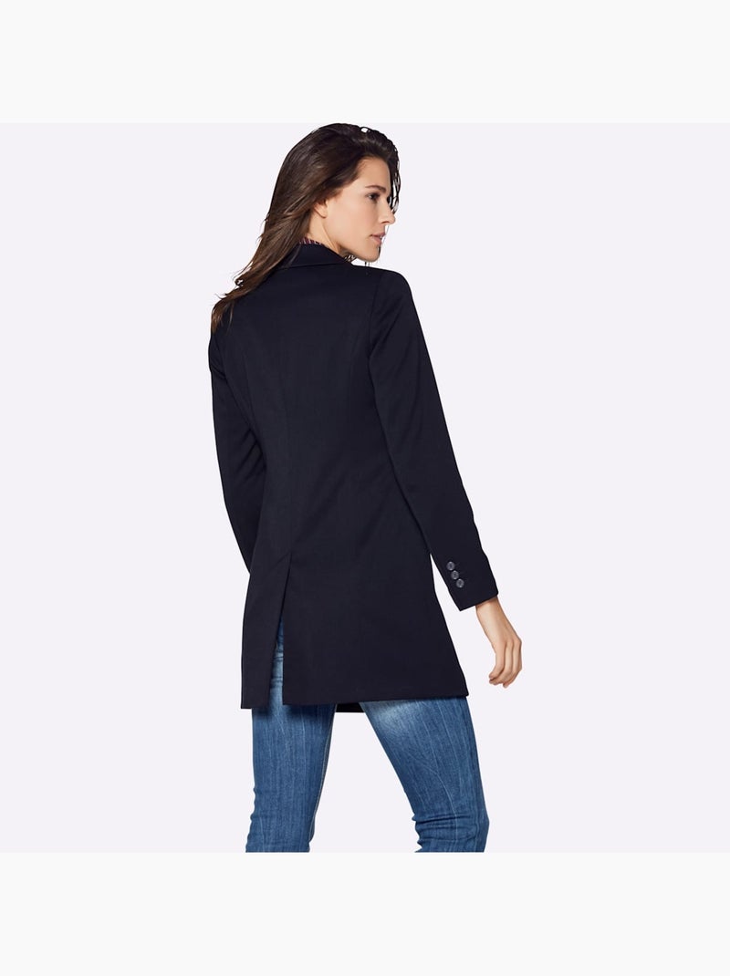 Blazer long - taille standard - helline Bleu marine - Kiabi
