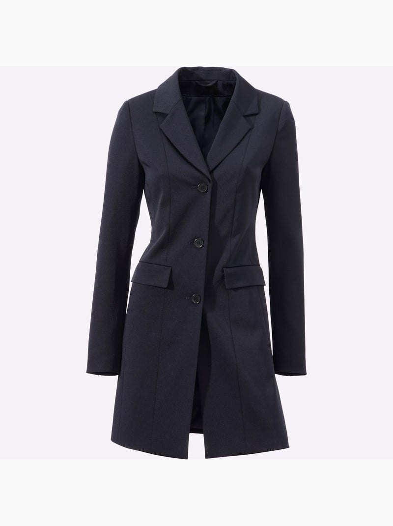 Blazer long - taille standard - helline Bleu marine - Kiabi