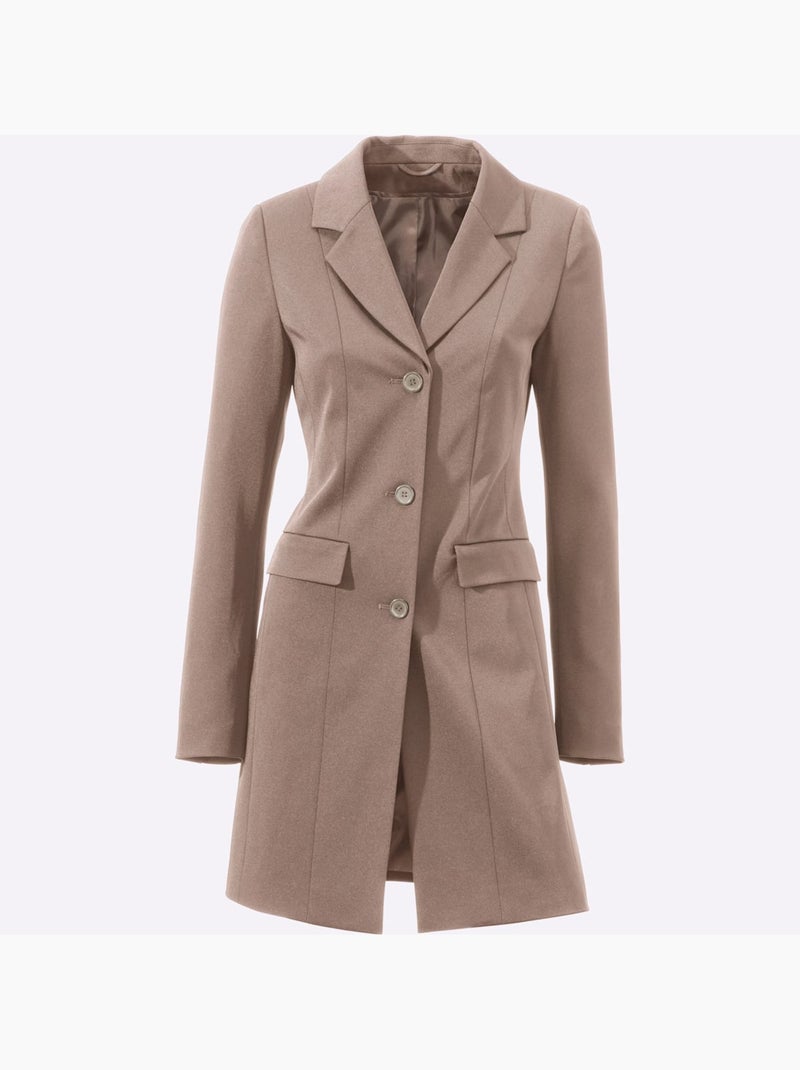 Blazer long - taille standard - helline Gris taupe - Kiabi