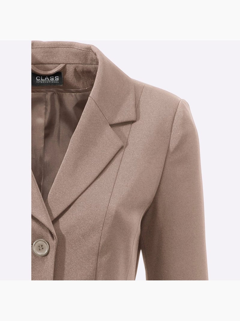 Blazer long - taille standard - helline Gris taupe - Kiabi