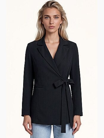 Blazer long à col châle et fermeture à nouer bdart