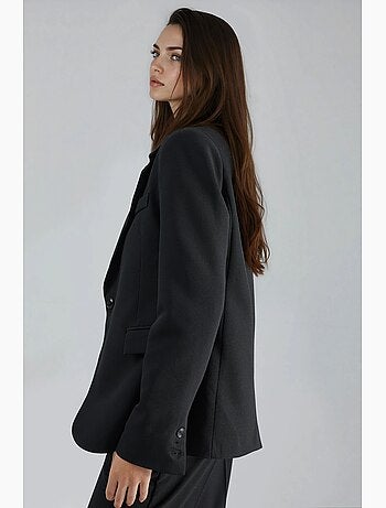 Blazer long cintré à col veste hiccup