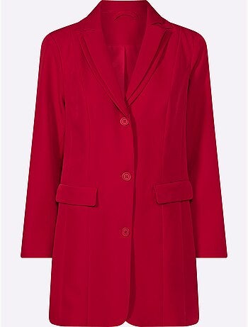 Blazer Long Col à Revers élégant - Taille Standard - Helline