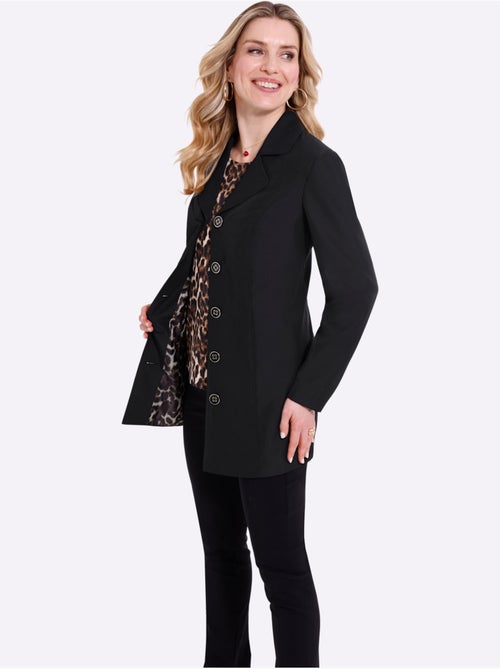 Blazer Long Doublure Imprimé Animal - Taille Standard - Moda Vilona - Kiabi Blazer Long Doublure Imprimé Animal - Taille Standard - Moda Vilona - Kiabi