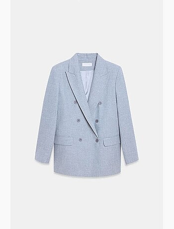 Blazer long en crêpe à col châle dilvin