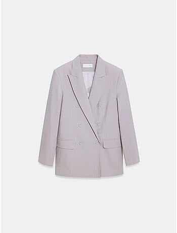 Blazer long en crêpe à col châle dilvin
