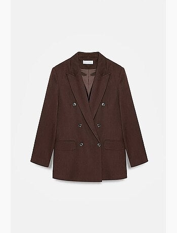 Blazer long en tencel à col châle dilvin
