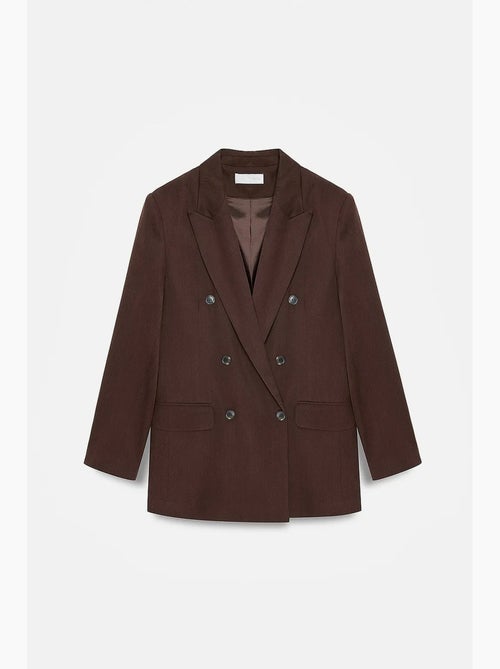 Blazer long en tencel à col châle dilvin - Kiabi Blazer long en tencel à col châle dilvin - Kiabi