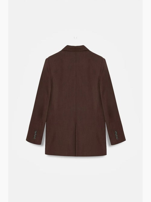 Blazer long en tencel à col châle dilvin - Kiabi Blazer long en tencel à col châle dilvin - Kiabi