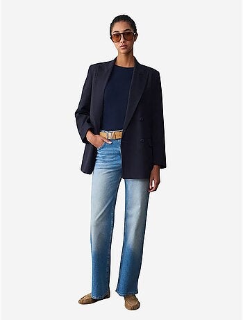 Blazer long oversize en crêpe dilvin
