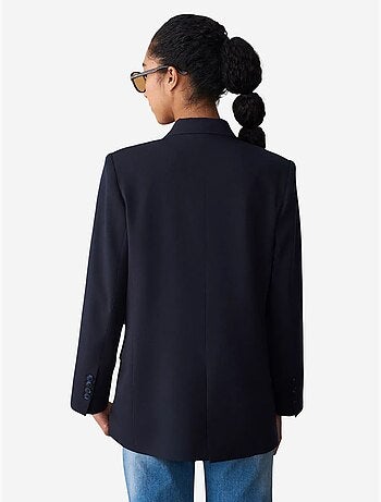 Blazer long oversize en crêpe dilvin