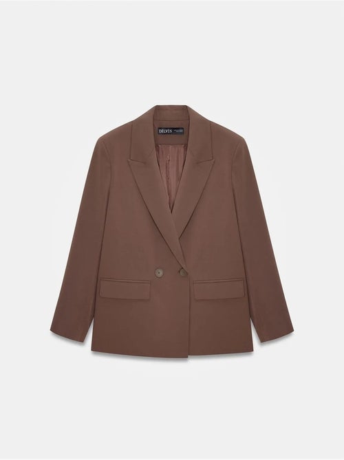 Blazer long oversize en crêpe dilvin - Kiabi Blazer long oversize en crêpe dilvin - Kiabi