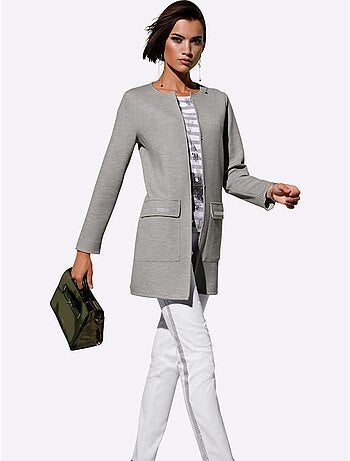 Blazer Long Qualité Jersey Extensible, Souple Et Confortable - Taille Standard - Helline