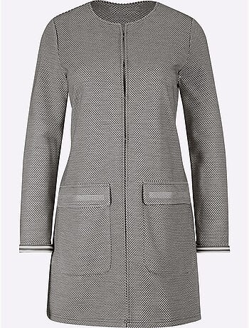 Blazer Long Qualité Jersey Extensible, Souple Et Confortable - Taille Standard - Helline