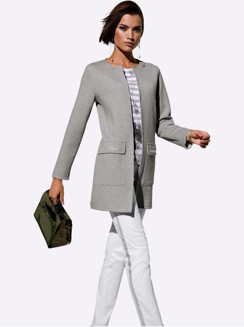 Blazer Long Qualité Jersey Extensible, Souple Et Confortable - Taille Standard - helline - Kiabi
