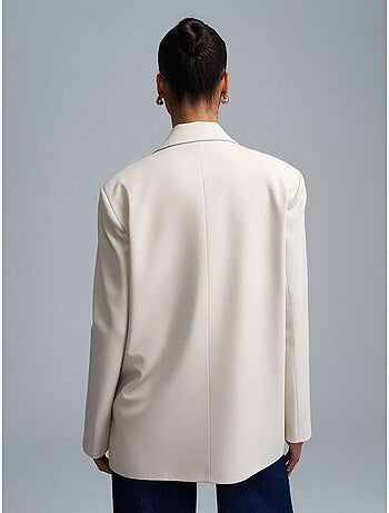Blazer long tissé à col châle dilvin