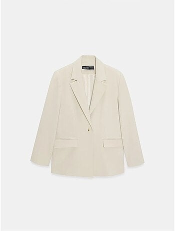 Blazer long tissé à col châle dilvin