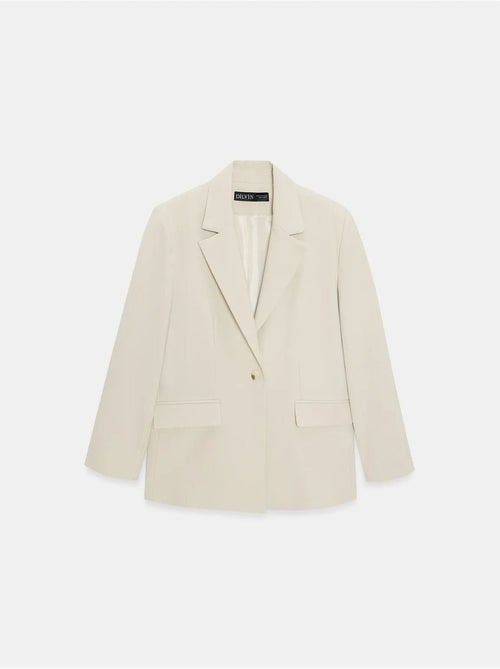 Blazer long tissé à col châle dilvin - Kiabi Blazer long tissé à col châle dilvin - Kiabi