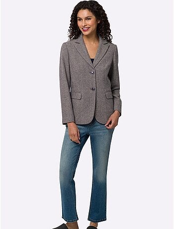 Blazer motif sergé chevron - taille standard - helline