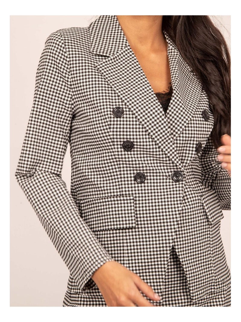 Blazer motifs USTARA Noir - Kiabi