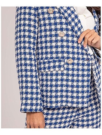 Blazer pied-de-poule URIELLE