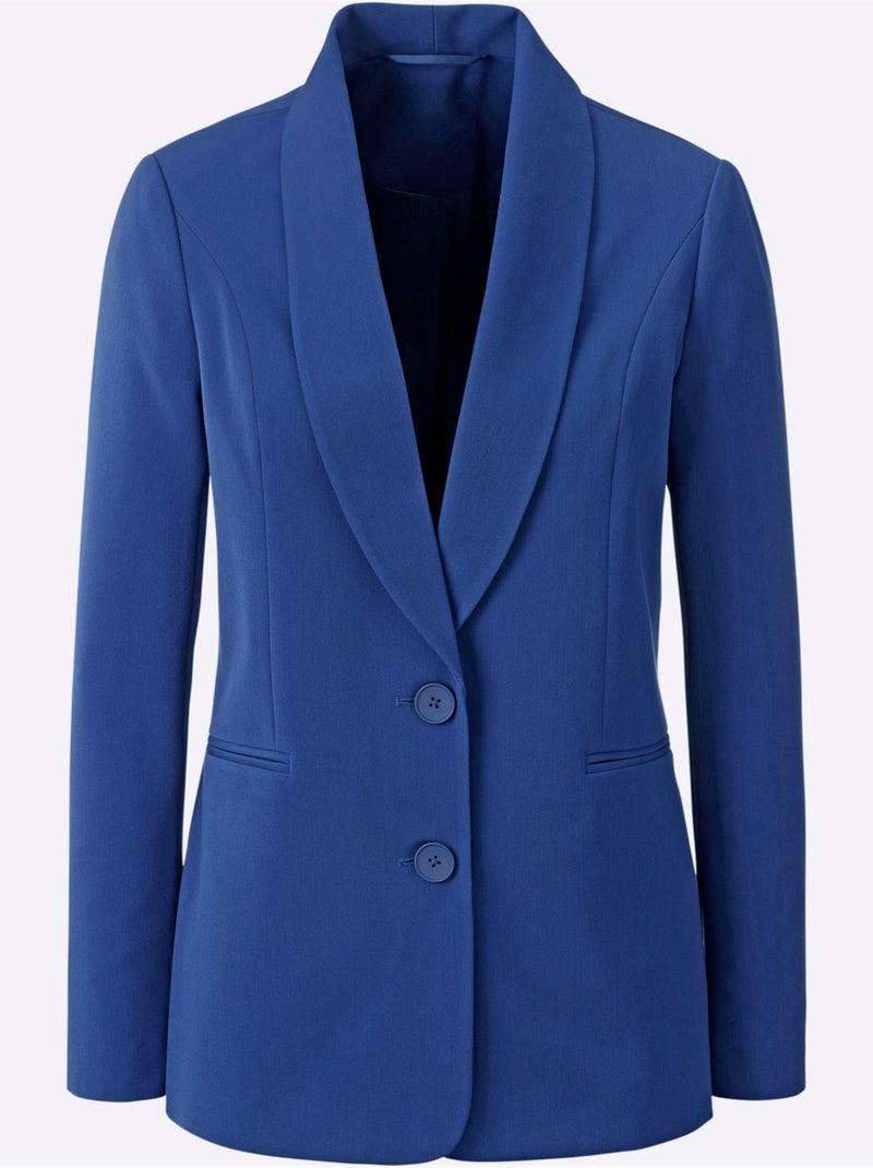 Blazer Polyester Recyclé - Taille Standard - Witt Bleu roi - Kiabi