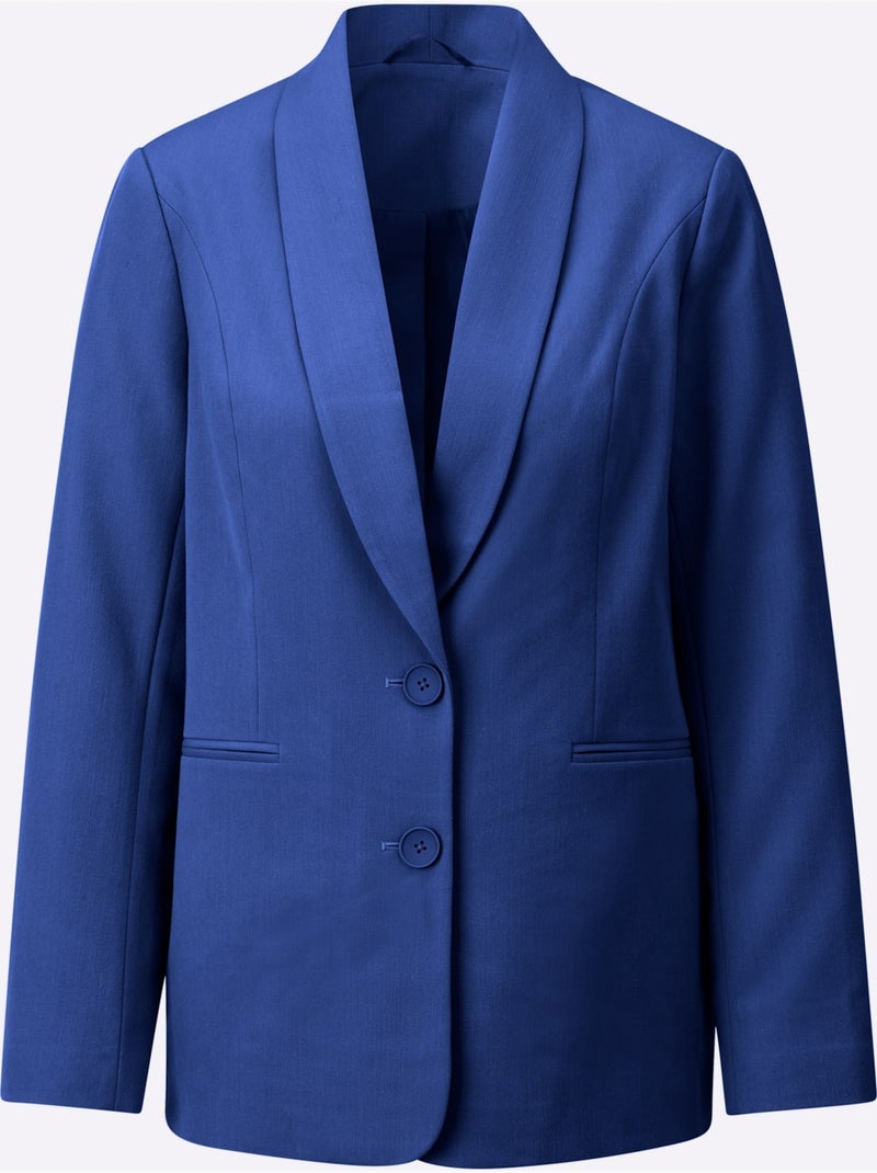 Blazer Polyester Recyclé - Taille Standard - Witt Bleu roi - Kiabi