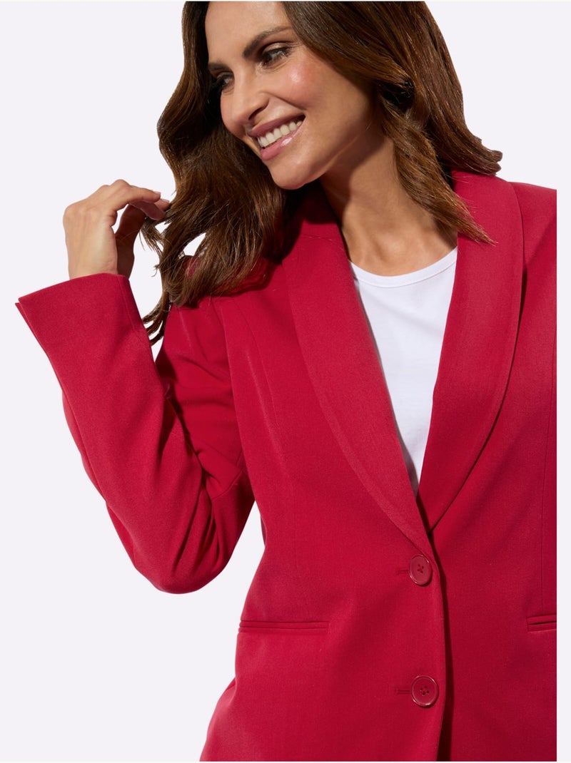 Blazer Polyester Recyclé - Taille Standard - Witt Rouge - Kiabi