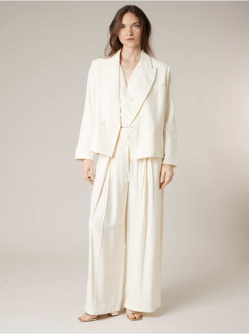 Blazer pour femme esprit tailleur 'Deeluxe' Blanc - Kiabi