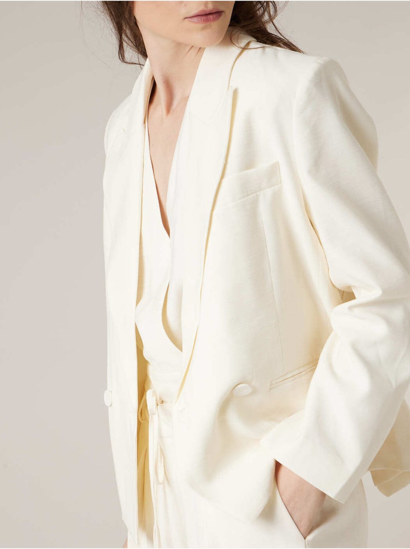Blazer pour femme esprit tailleur 'Deeluxe' Blanc - Kiabi