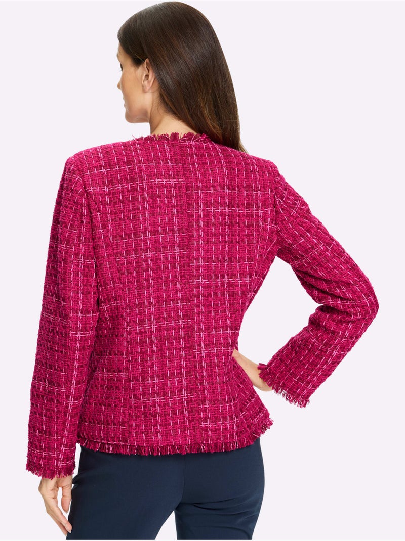 Blazer Qualité Bouclé Douce - Taille Standard - Helline Rose fushia - Kiabi