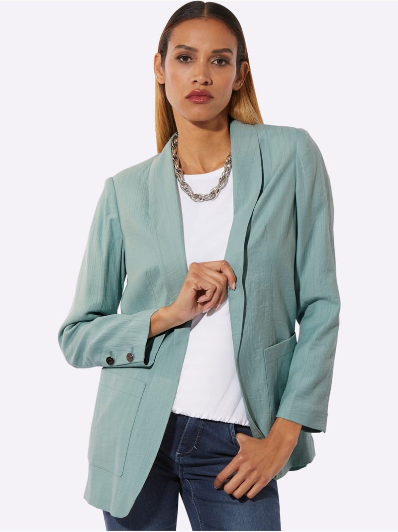 Blazer Qualité Structurée Facile D'entretien - Taille Standard - Helline Menthe - Kiabi
