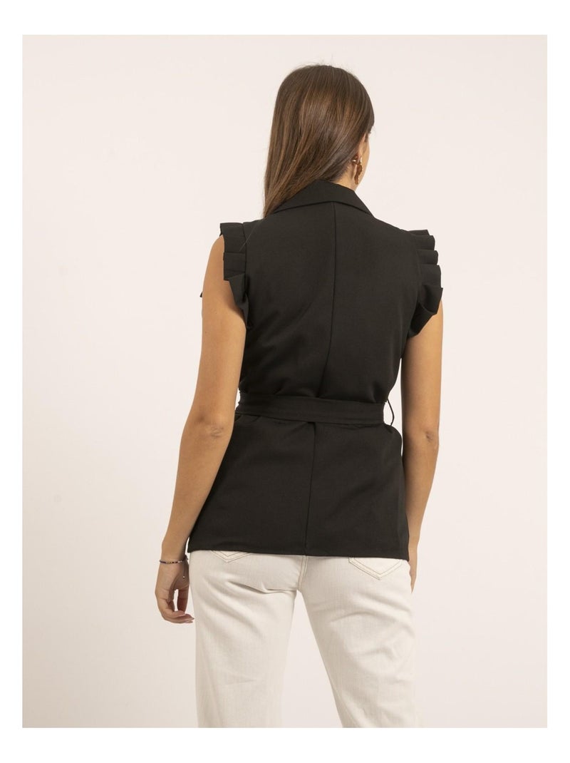 Blazer sans manches UCHENA Noir - Kiabi