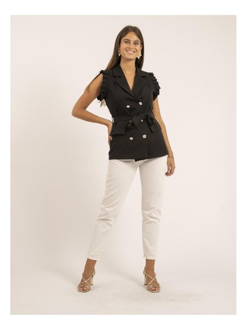 Blazer sans manches UCHENA Noir - Kiabi