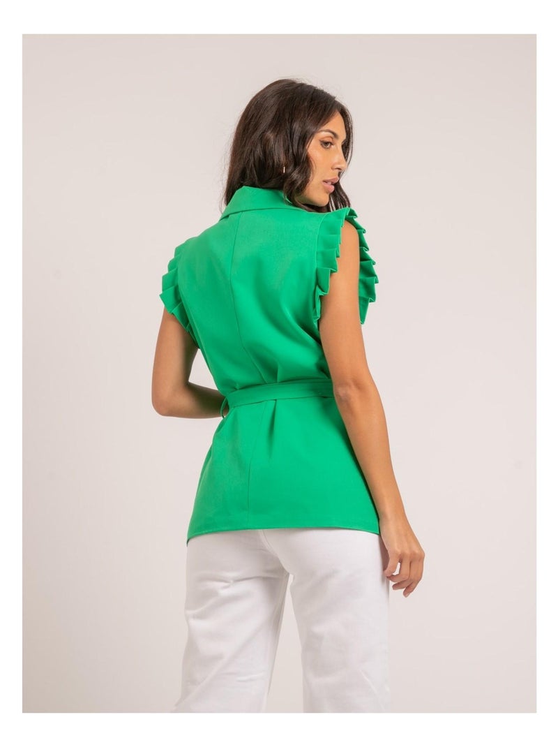 Blazer sans manches UCHENA Vert - Kiabi
