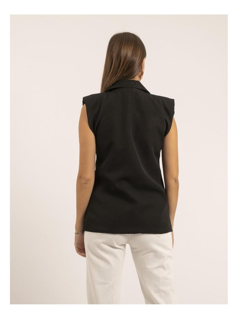 Blazer sans manches UVIDA Noir - Kiabi