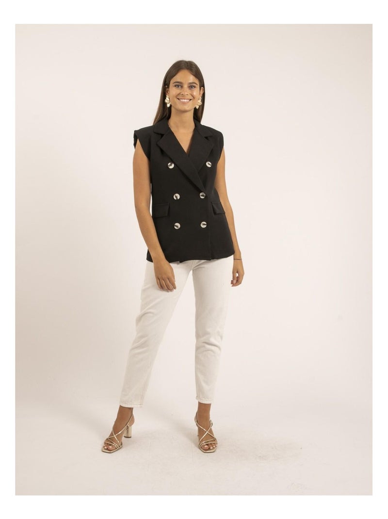 Blazer sans manches UVIDA Noir - Kiabi