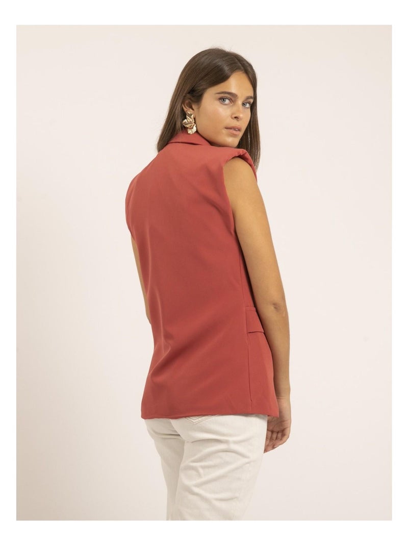 Blazer sans manches UVIDA Rouge brique - Kiabi
