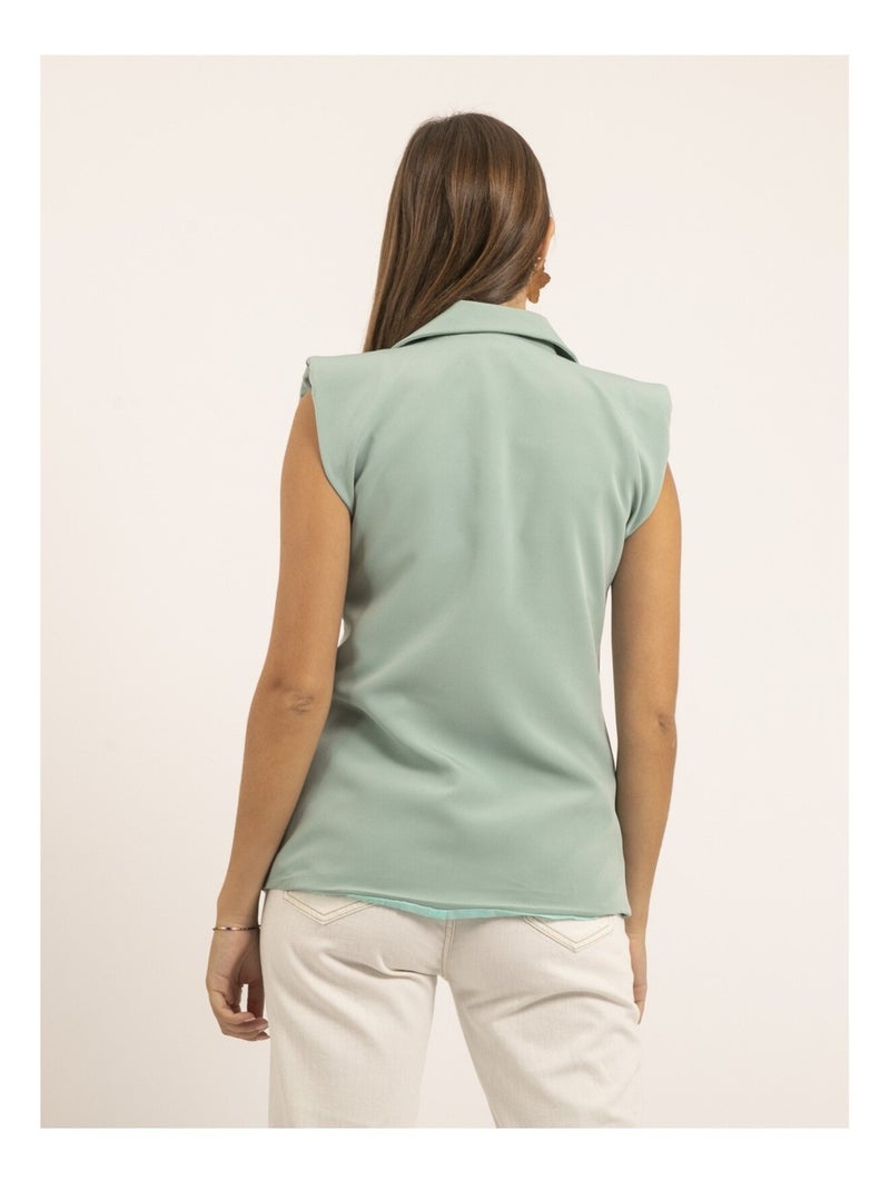 Blazer sans manches UVIDA Vert d'eau - Kiabi