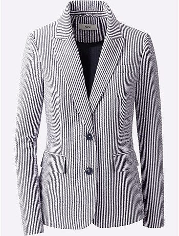 Blazer seersucker à repassage superflu - taille standard - helline