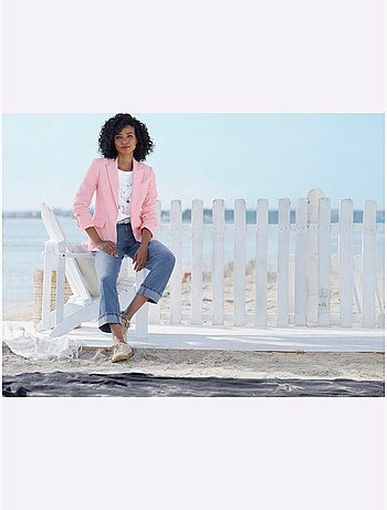 Blazer seersucker à repassage superflu - taille standard - helline