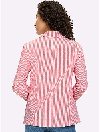 Blazer seersucker à repassage superflu - taille standard - helline