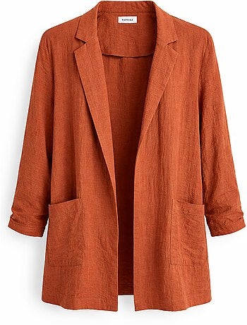 Blazer souple en viscose uni PAPRIKA