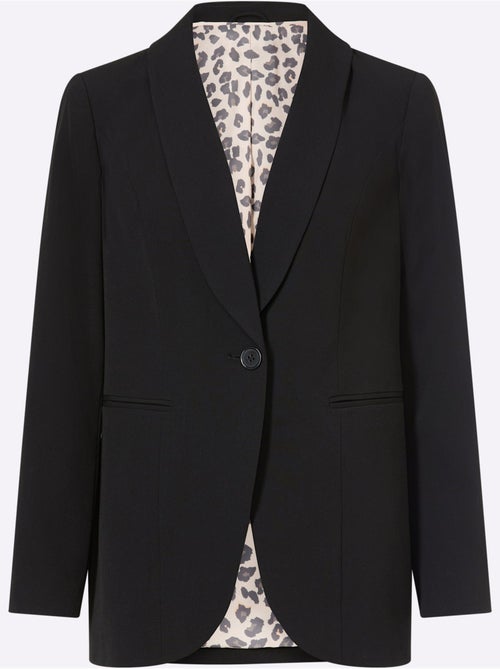 Blazer Superbe Doublure Au Motif Léopard - Taille Standard - Helline - Kiabi Blazer Superbe Doublure Au Motif Léopard - Taille Standard - Helline - Kiabi